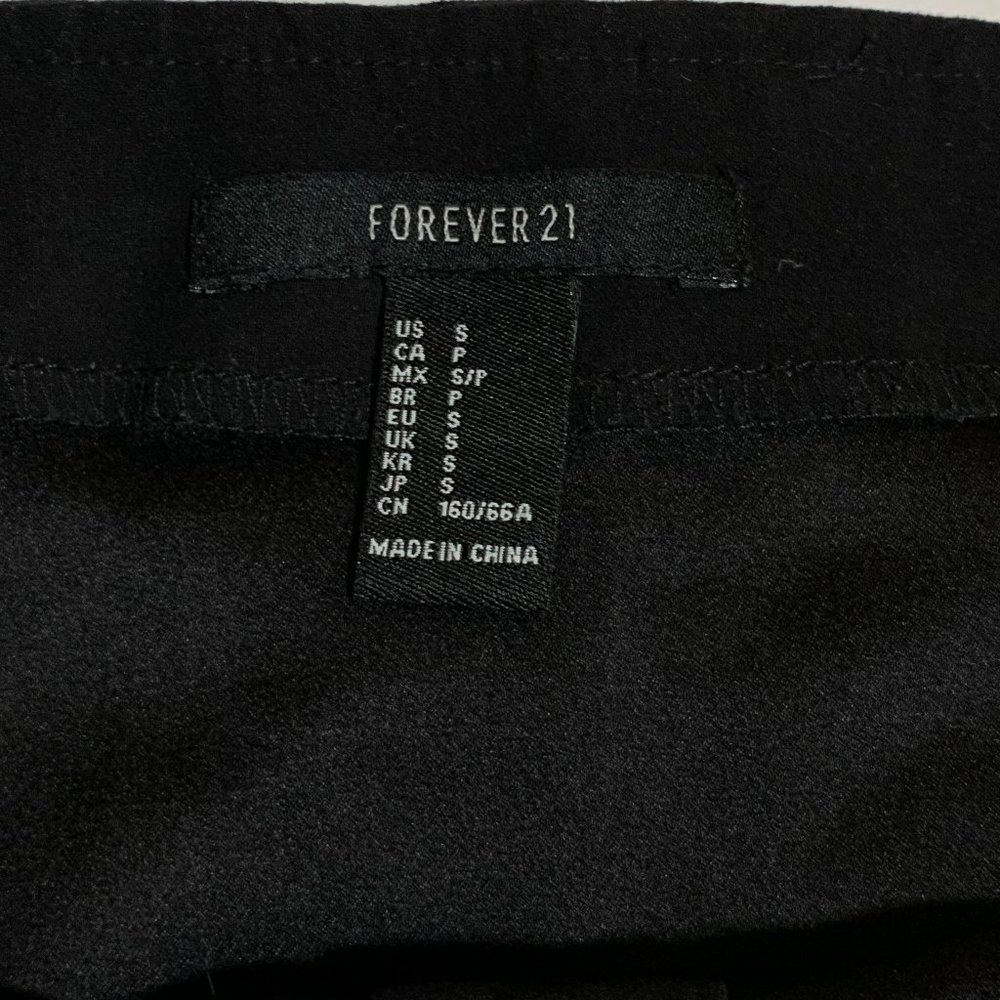 Forever 21 Black Faux Suede Button Snap Skirt | Women's Size S - Picture 4 of 4